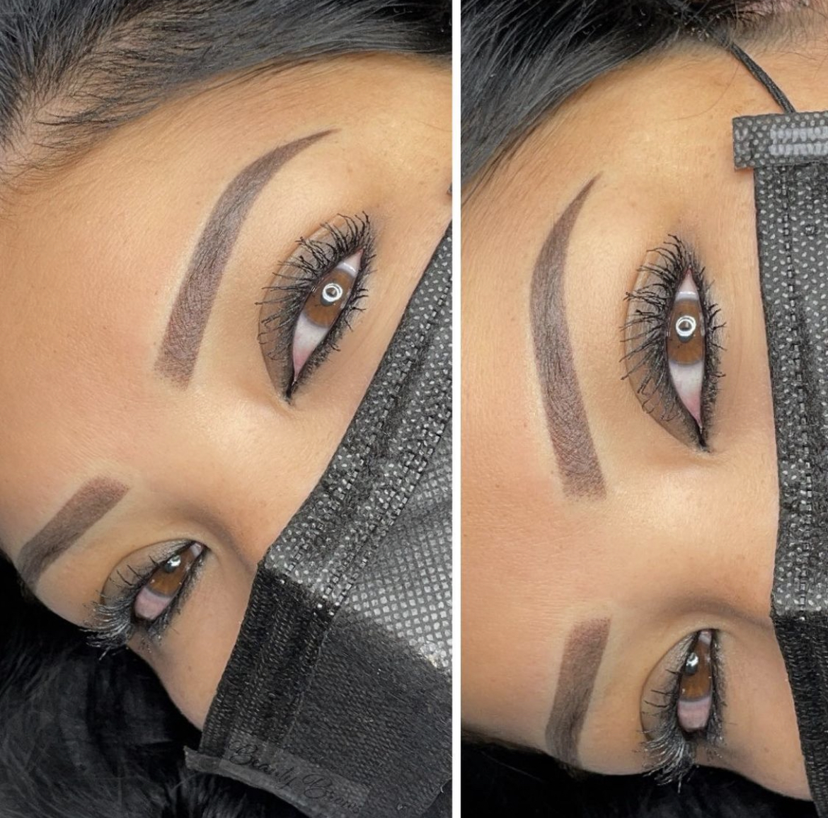 ombre microbladed combination semi-permanent tattoo brows